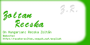 zoltan recska business card